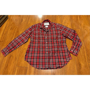 Women's Frank & Eileen Red & Black Plaid Button Down Shirt M